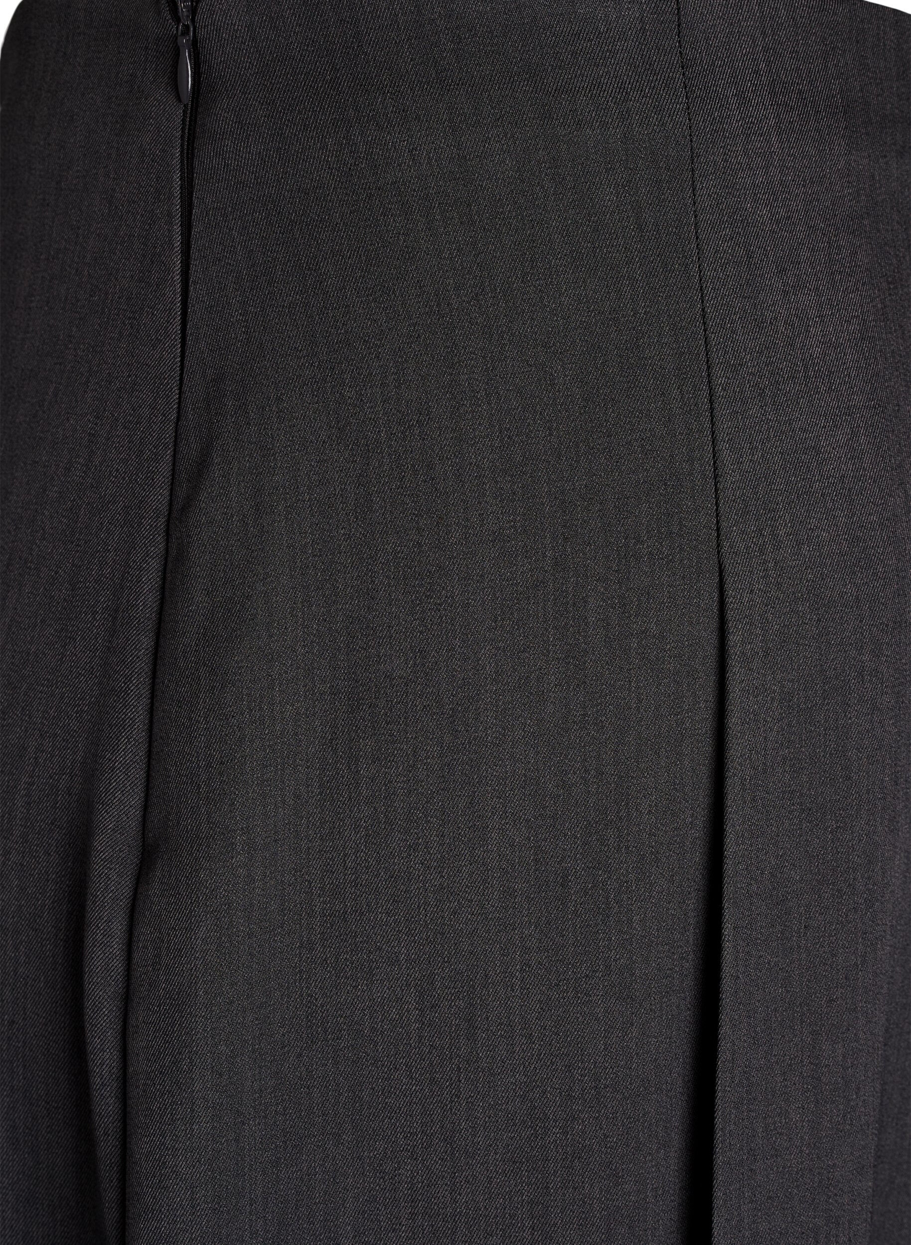 Zizzi Jupe midi avec de larges plis, Gris anthracite, Packshot image number 3