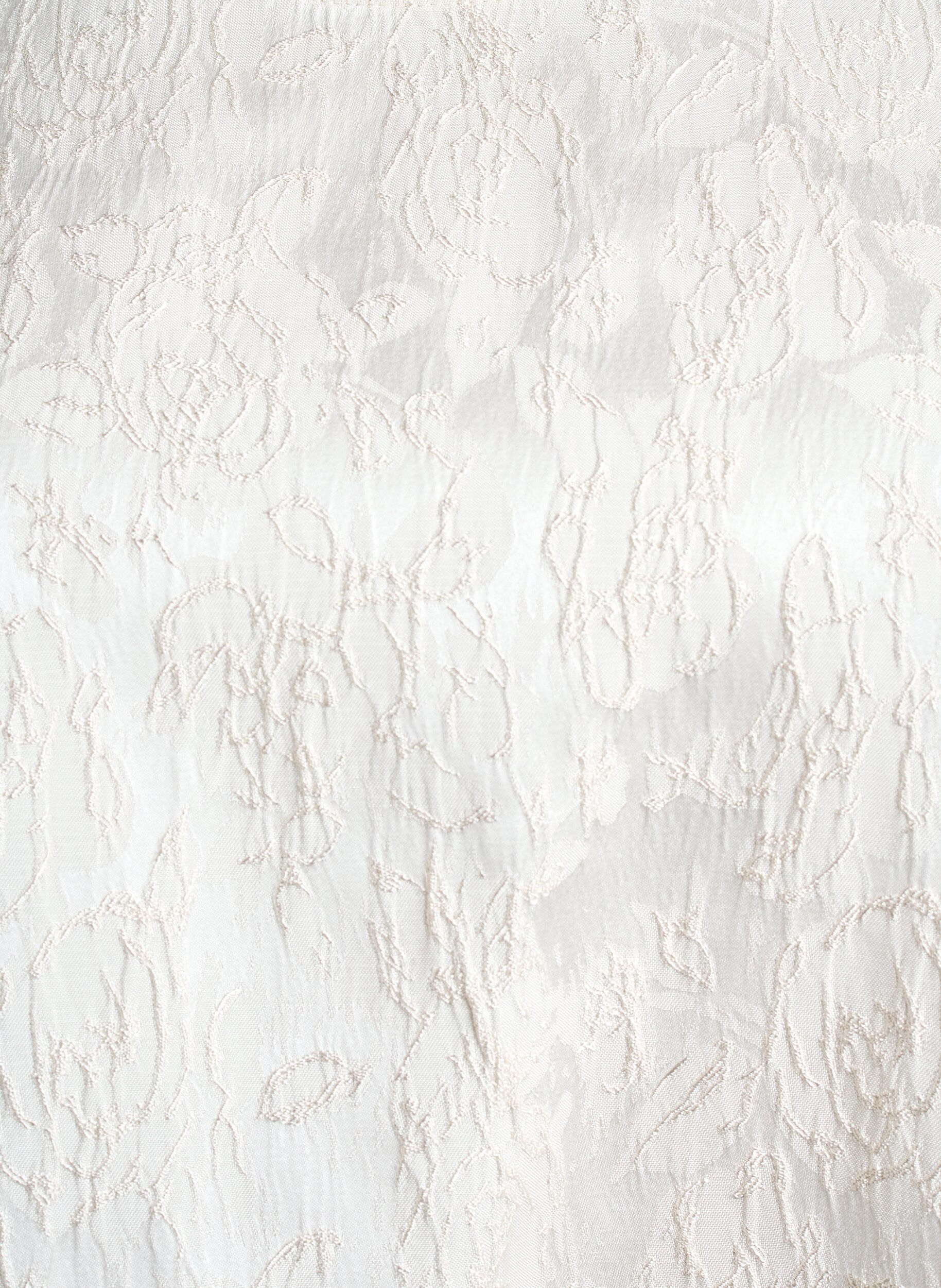 Zizzi Chemisier avec motif jacquard et manches bouffantes, Vanille, Packshot image number 2