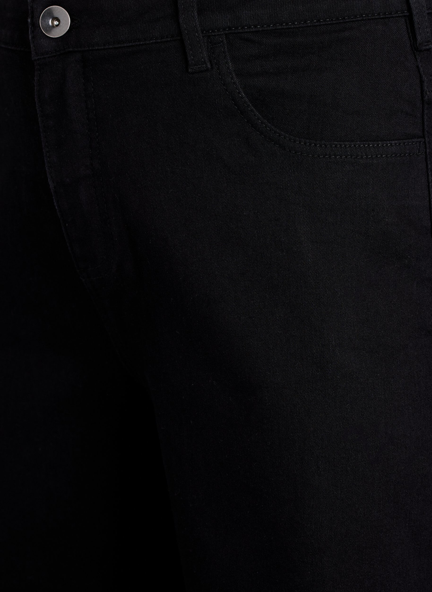 Zizzi Locker sitzende Jeansshorts mit hoher Taille, Schwarz, Packshot image number 2