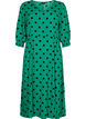 Robe midi à pois en viscose, Jolly Green Dot AOP, Packshot image number 0