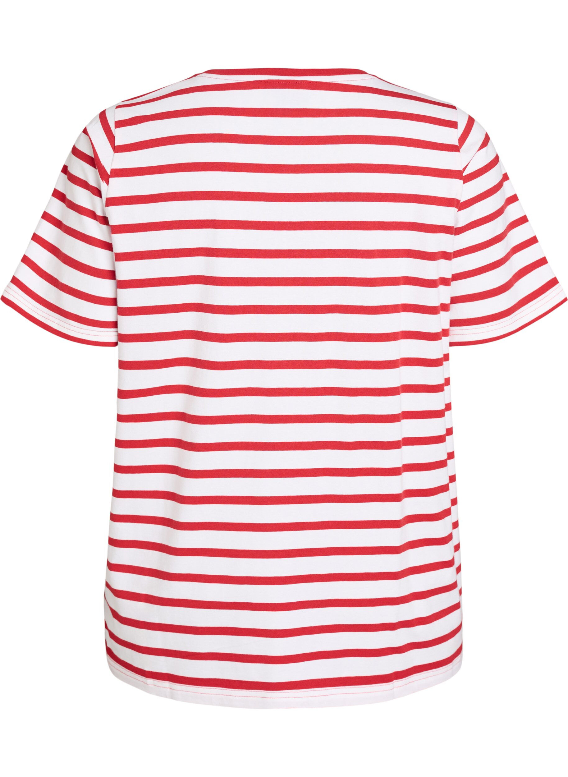 Zizzi T-shirt ray&eacute; en coton biologique, Rouge, Packshot image number 1