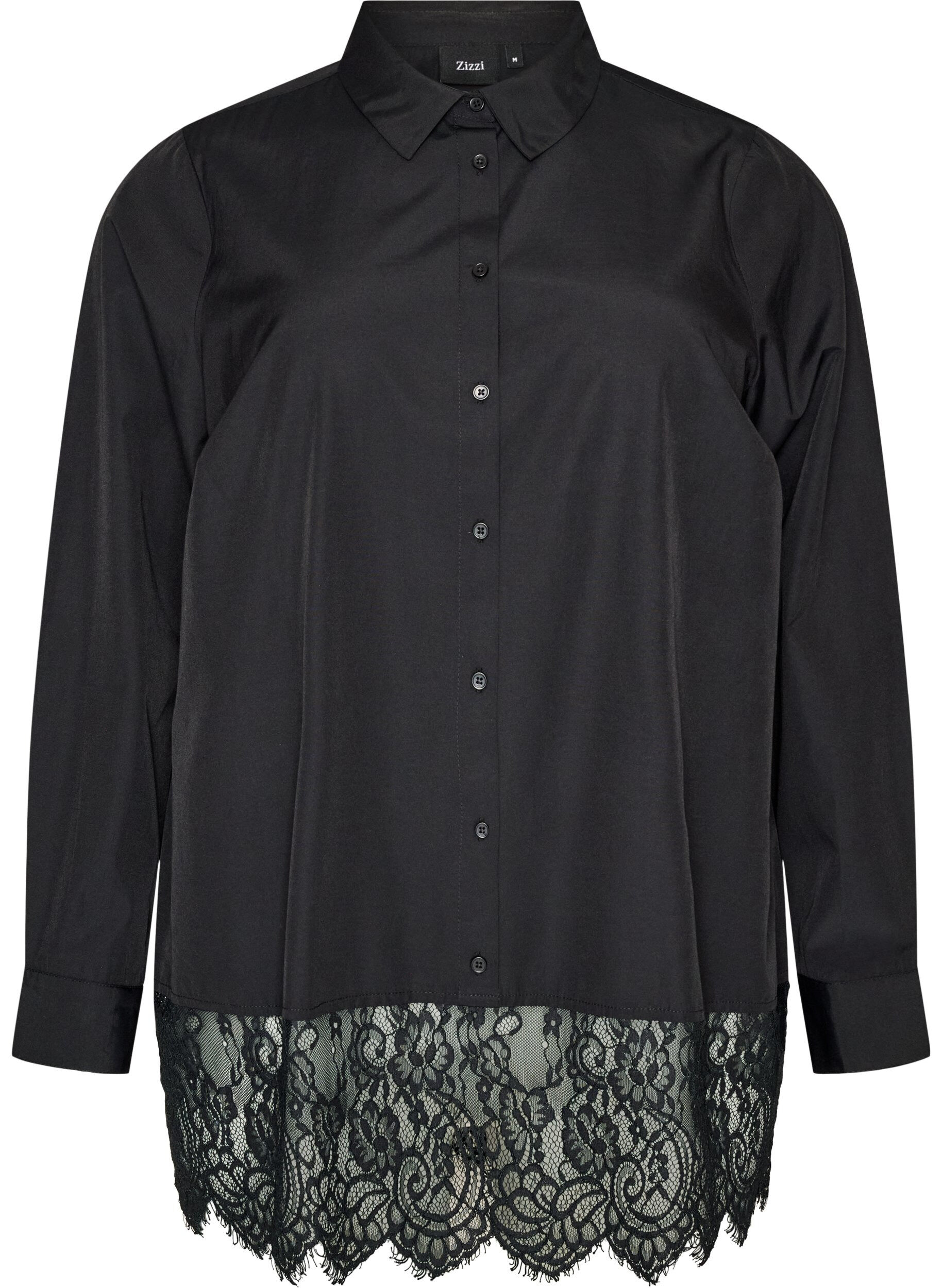 Lockere Bluse mit breiten Spitzen