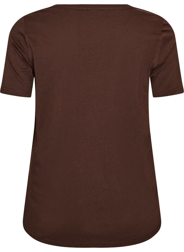 T-shirt de No&euml;l en coton bio, Marron, Packshot image number 1