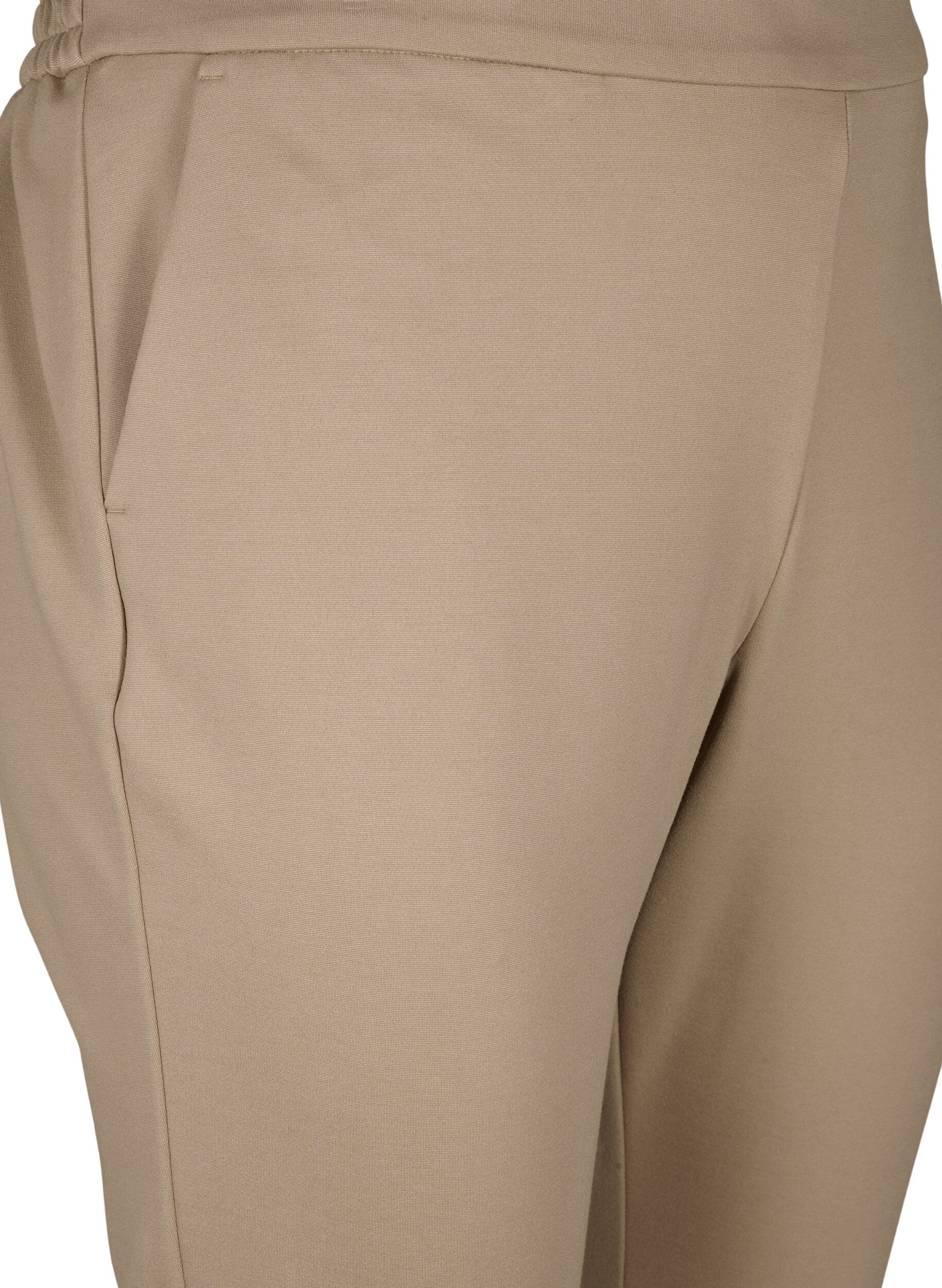 Zizzi Cropped-Hose mit Taschen, Beige, Packshot image number 2