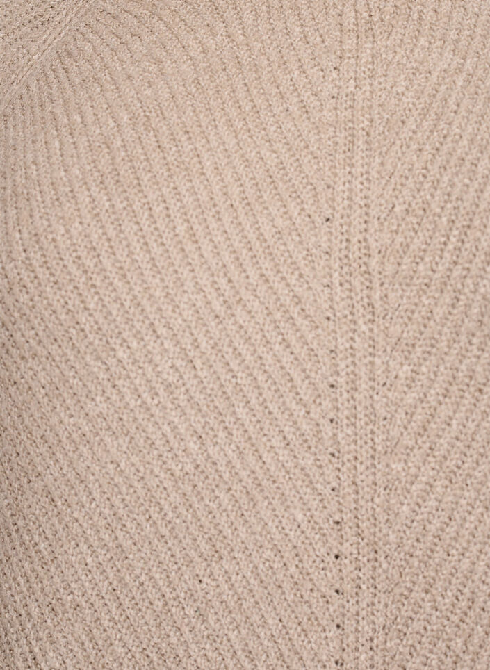 Pull en maille &agrave; motif diagonal et manches raglan, Beige, Packshot image number 2