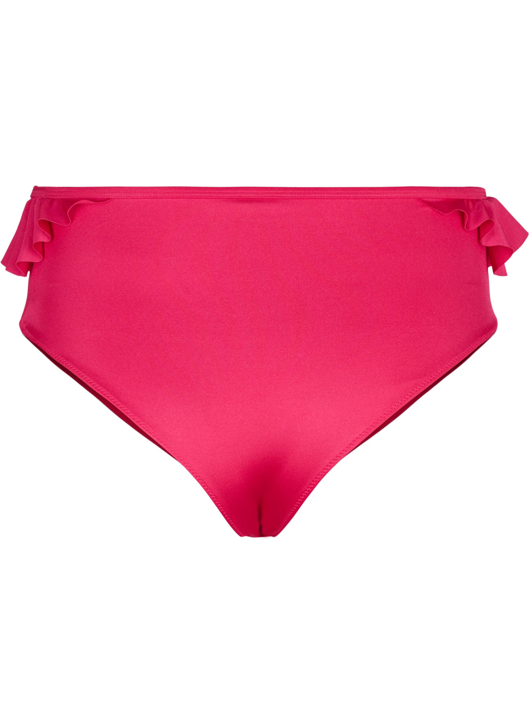 Zizzi Bas de bikini &agrave; volants, Rose, Packshot image number 1