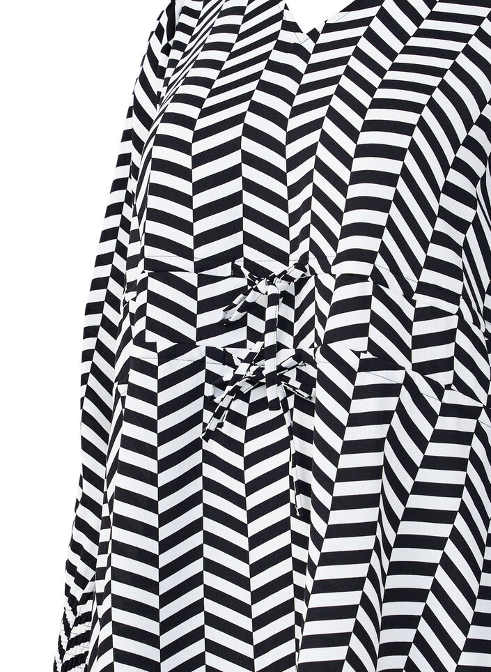 Robe avec ceintures à nouer à la taille, Noir, Packshot image number 2