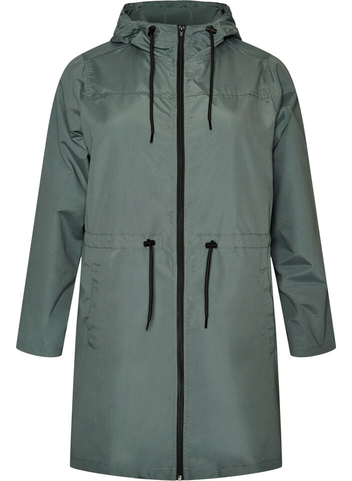 Leichter Parka mit Kapuze, Gr&uuml;n, Packshot image number 0