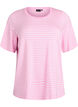 T-shirt en TENCEL&trade; Lyocell &agrave; rayures, Rose, Packshot image number 0