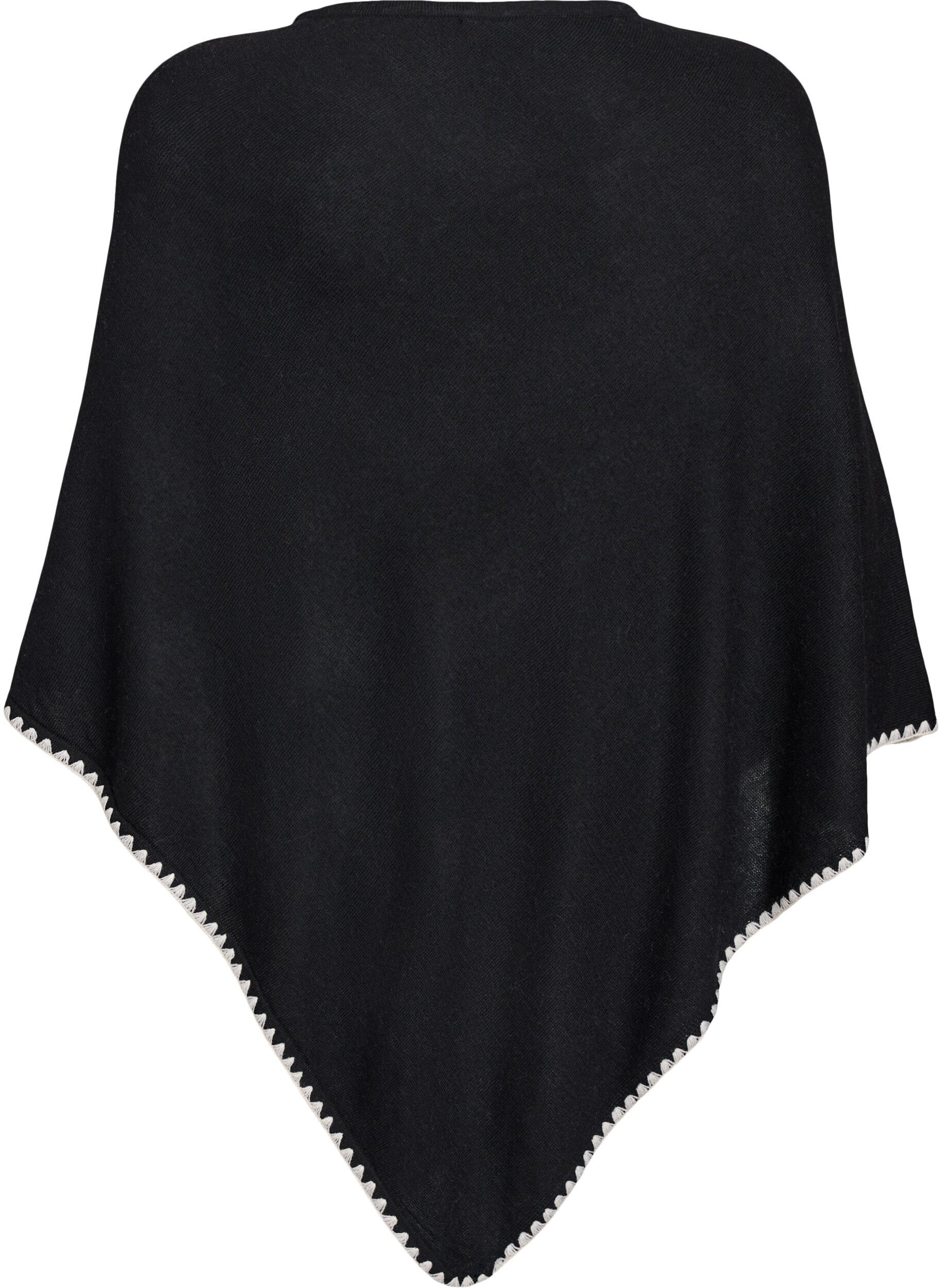 ZizziPoncho en maille fine, Noir, Packshot image number 1