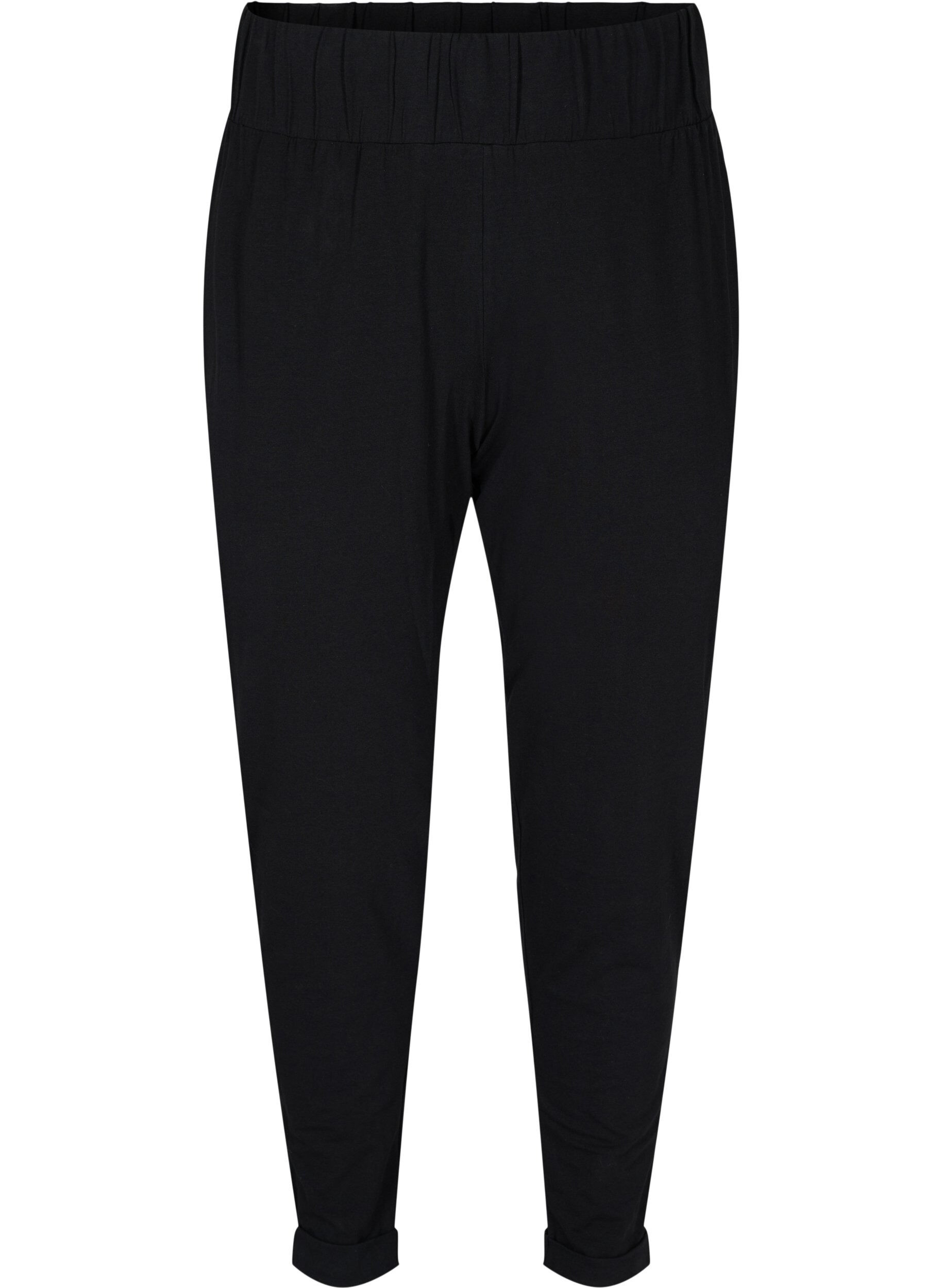 Zizzi Baumwollhose, Schwarz, Packshot image number 0