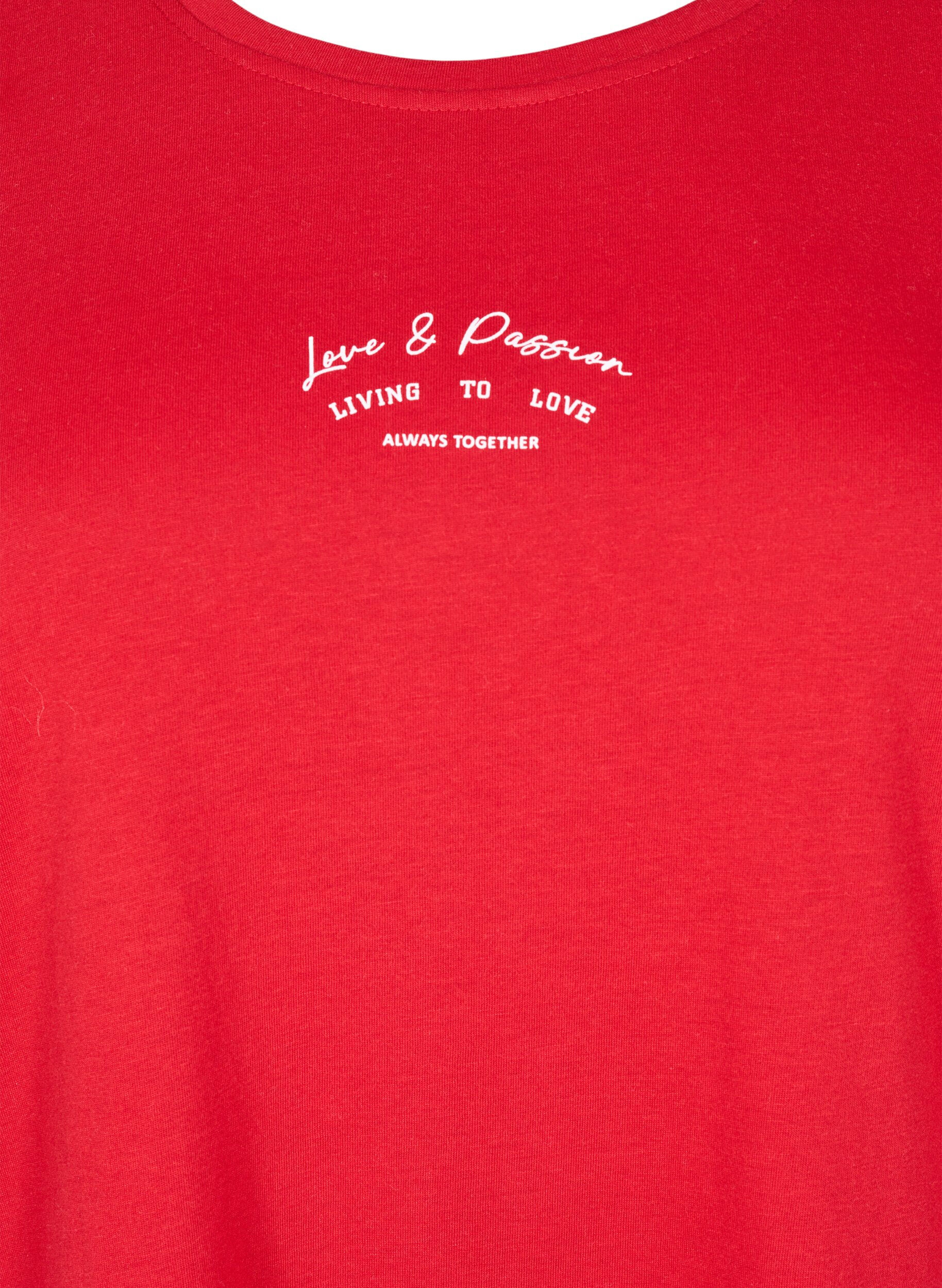 Zizzi FLASH - T-Shirt mit Print, Rot, Packshot image number 2