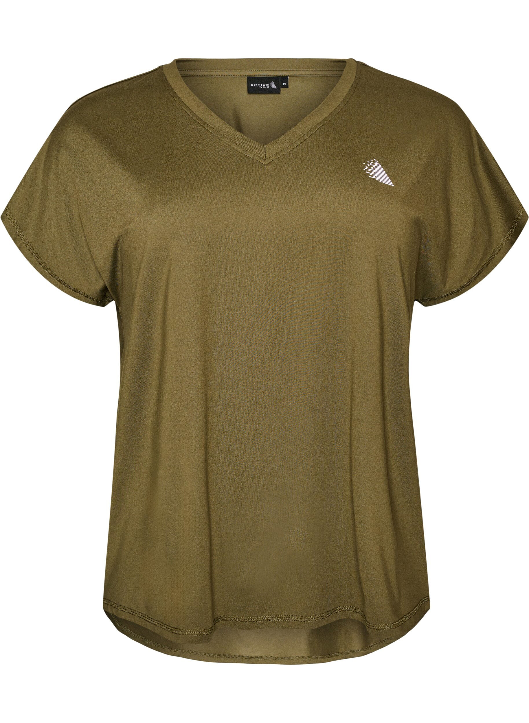 T-shirt de sport &agrave; manches courtes avec col en V