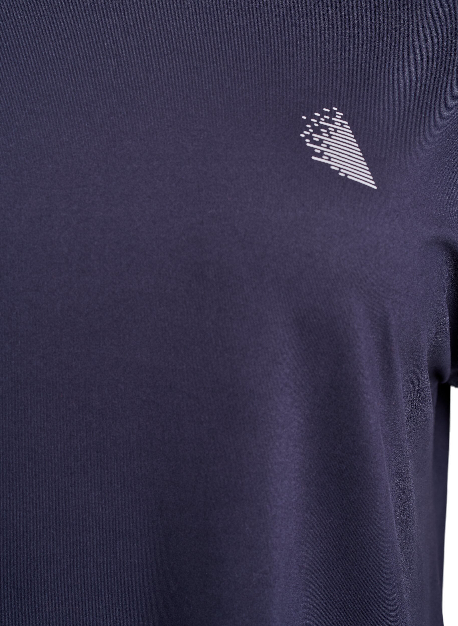 ZizziT-shirt de sport couleur unie, Bleu, Packshot image number 2