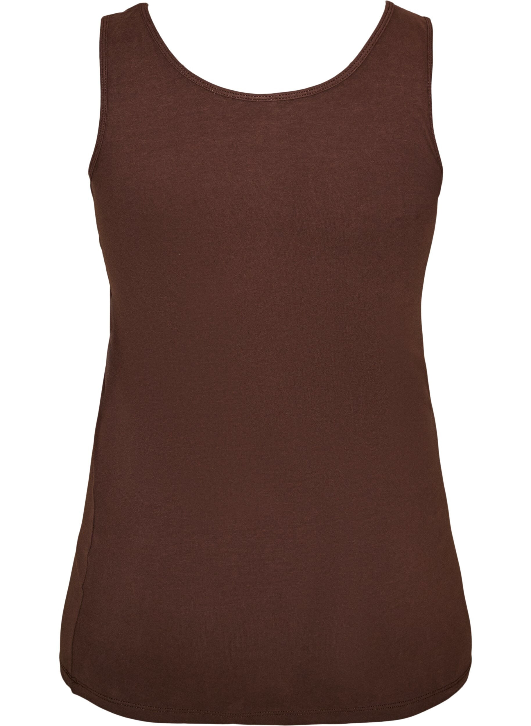 ZizziHaut basic uni en coton, Marron, Packshot image number 1