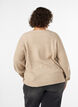 Cardigan avec col en V et texture c&ocirc;tel&eacute;e, Beige, Model image number 2