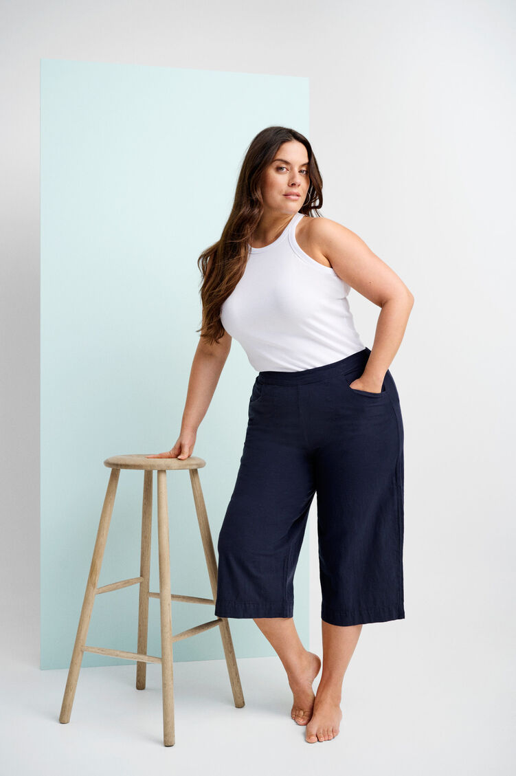 Lockere Culottes aus Baumwolle, Night Sky, Image image number 0