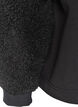Sweatshirt avec manches en mati&egrave;re teddy et col montant, Gris anthracite, Packshot image number 3