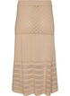 Jupe tricot&eacute;e avec broderie ajour&eacute;e, Beige, Packshot image number 1