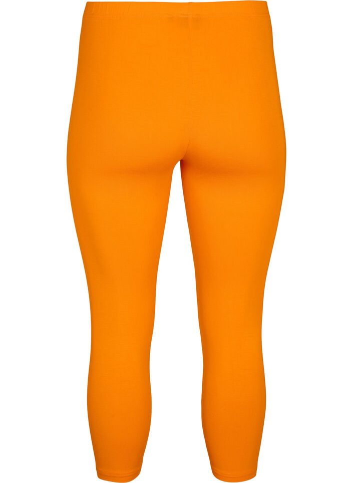 Basic 3/4-Leggings aus Viskose, Orange, Packshot image number 1