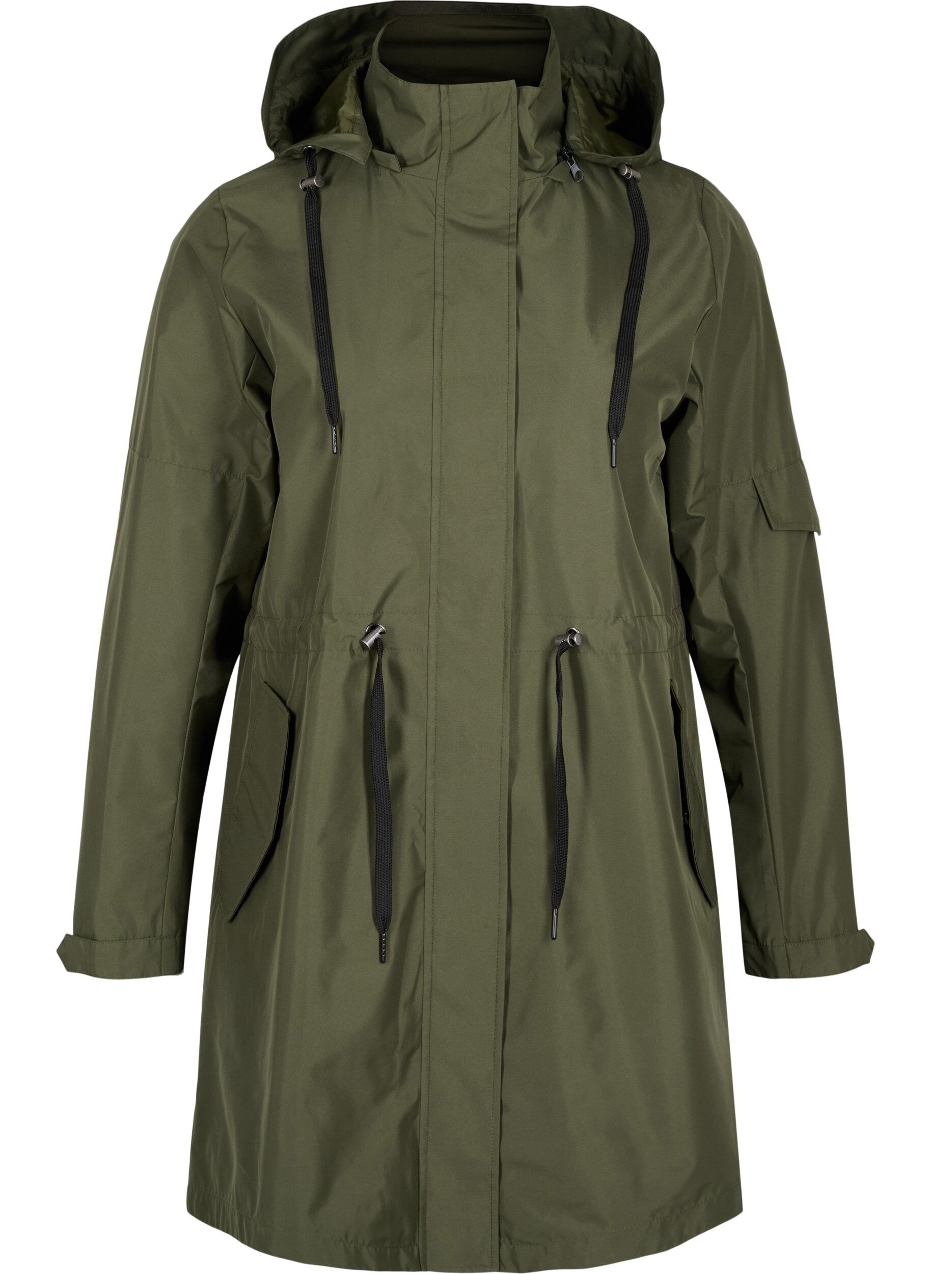 Zizzi Wasserdichter Parka mit abnehmbarer Kapuze, Forest Night, Packshot image number 0