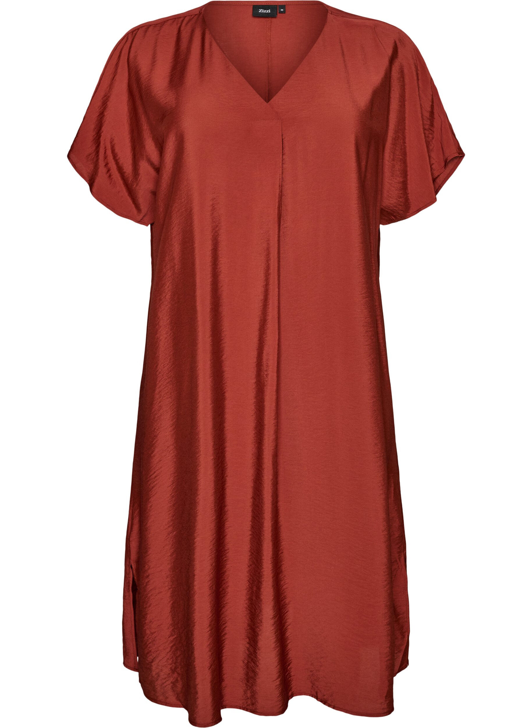 Kleid aus Viskose mit V-Ausschnitt