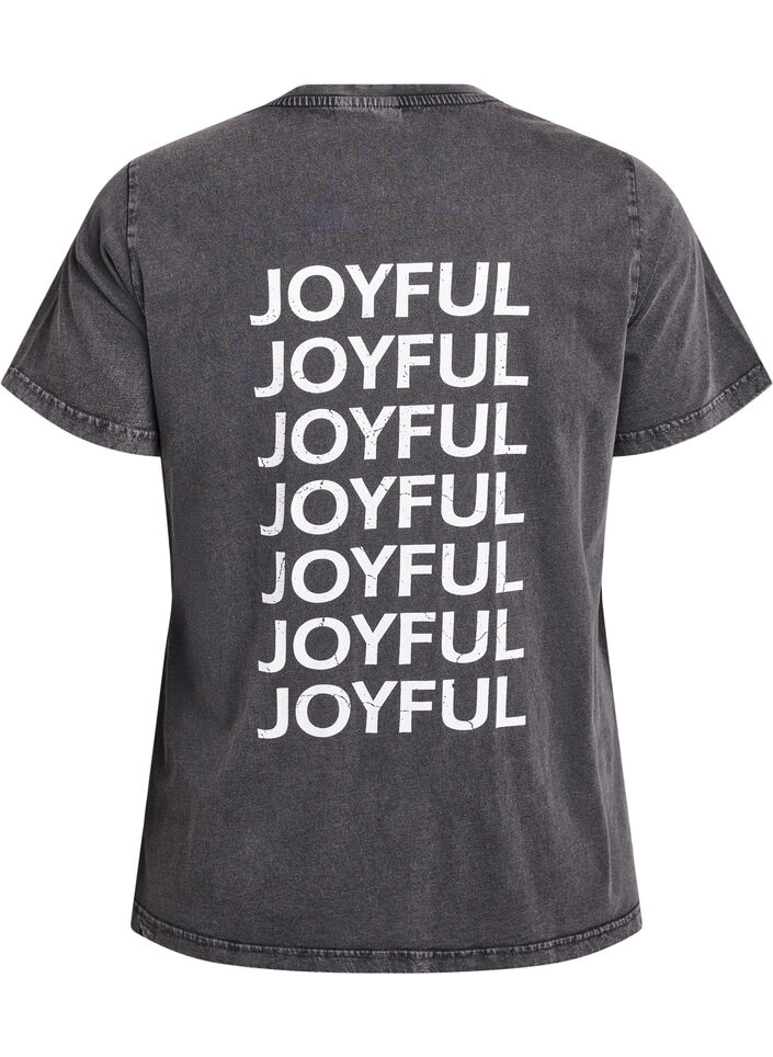 T-Shirt aus Bio-Baumwolle mit Rückenprint, Grau, Packshot image number 1