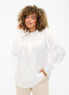 Bluse mit Rüschen und Lochstickerei, Bright White, Model image number 0