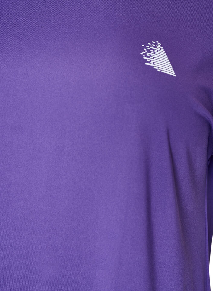 Einfarbiges Trainings-T-Shirt, Lila, Packshot image number 2
