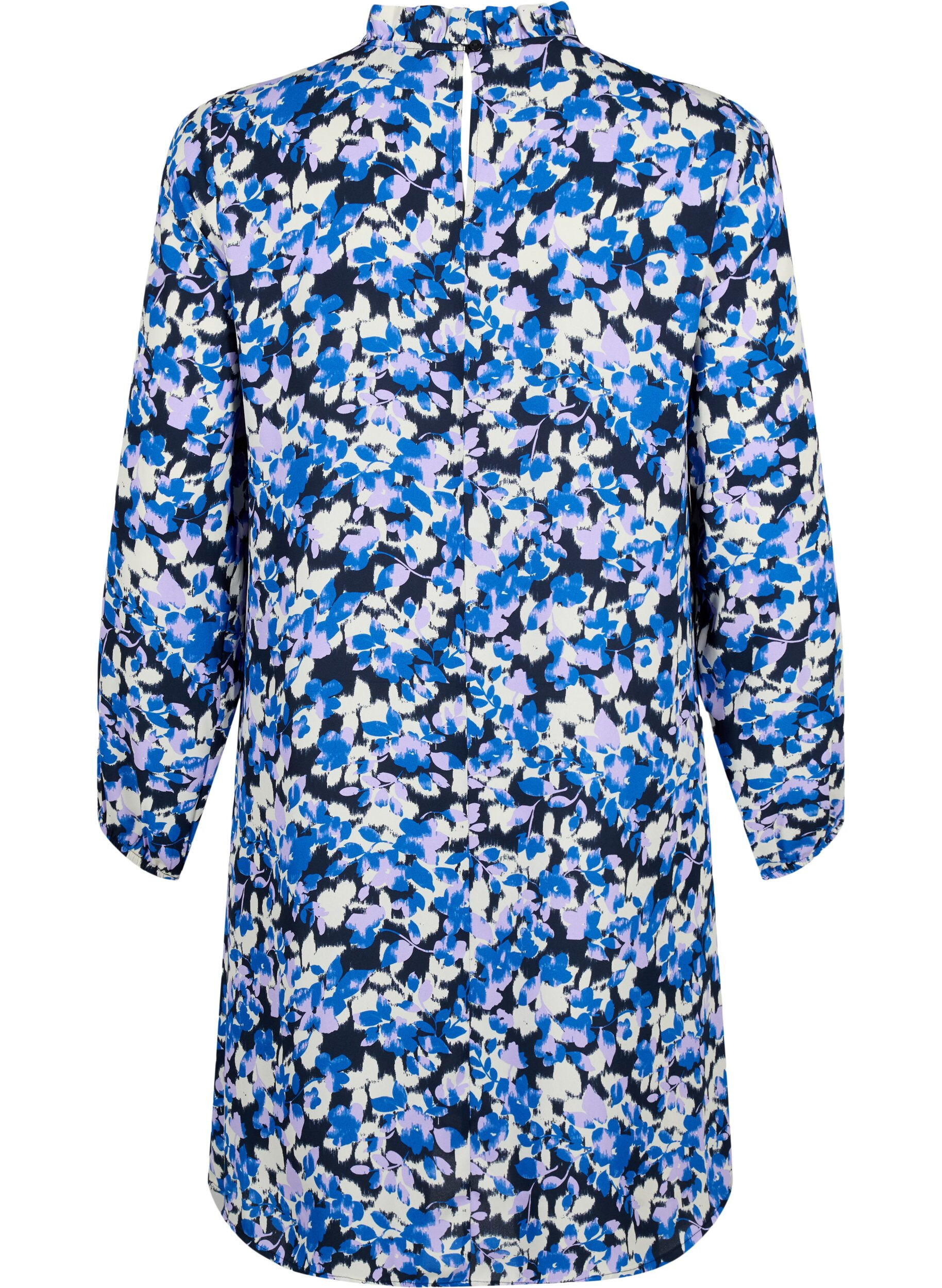 Zizzi FLASH - Robe &agrave; manches longues avec imprim&eacute; floral, Blue Purple Flower, Packshot image number 1