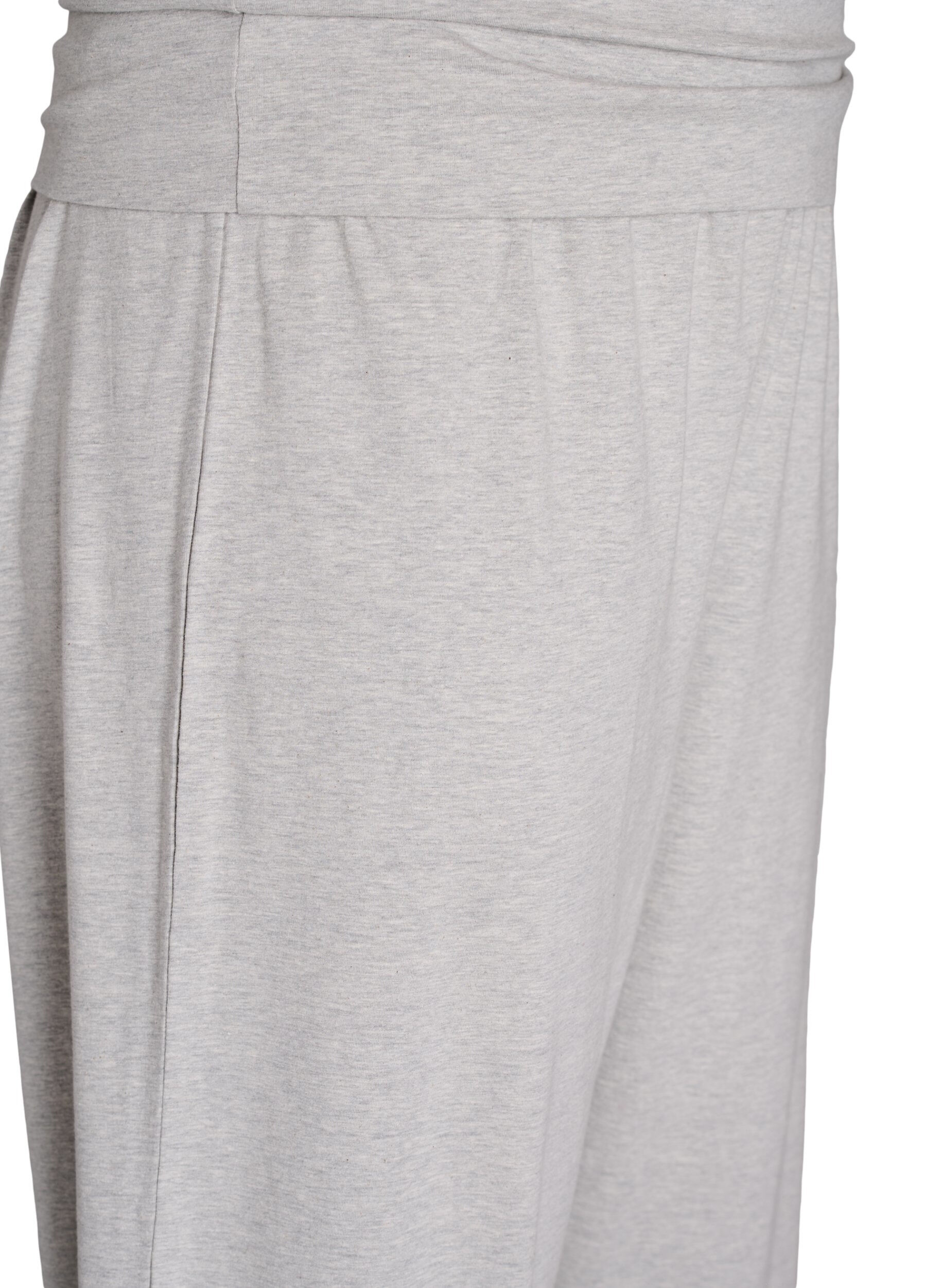 Zizzi Locker geschnittene Loungehose mit breitem Bund, Grau, Packshot image number 2