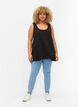 Top avec forme en A et col rond, Black, Model image number 2