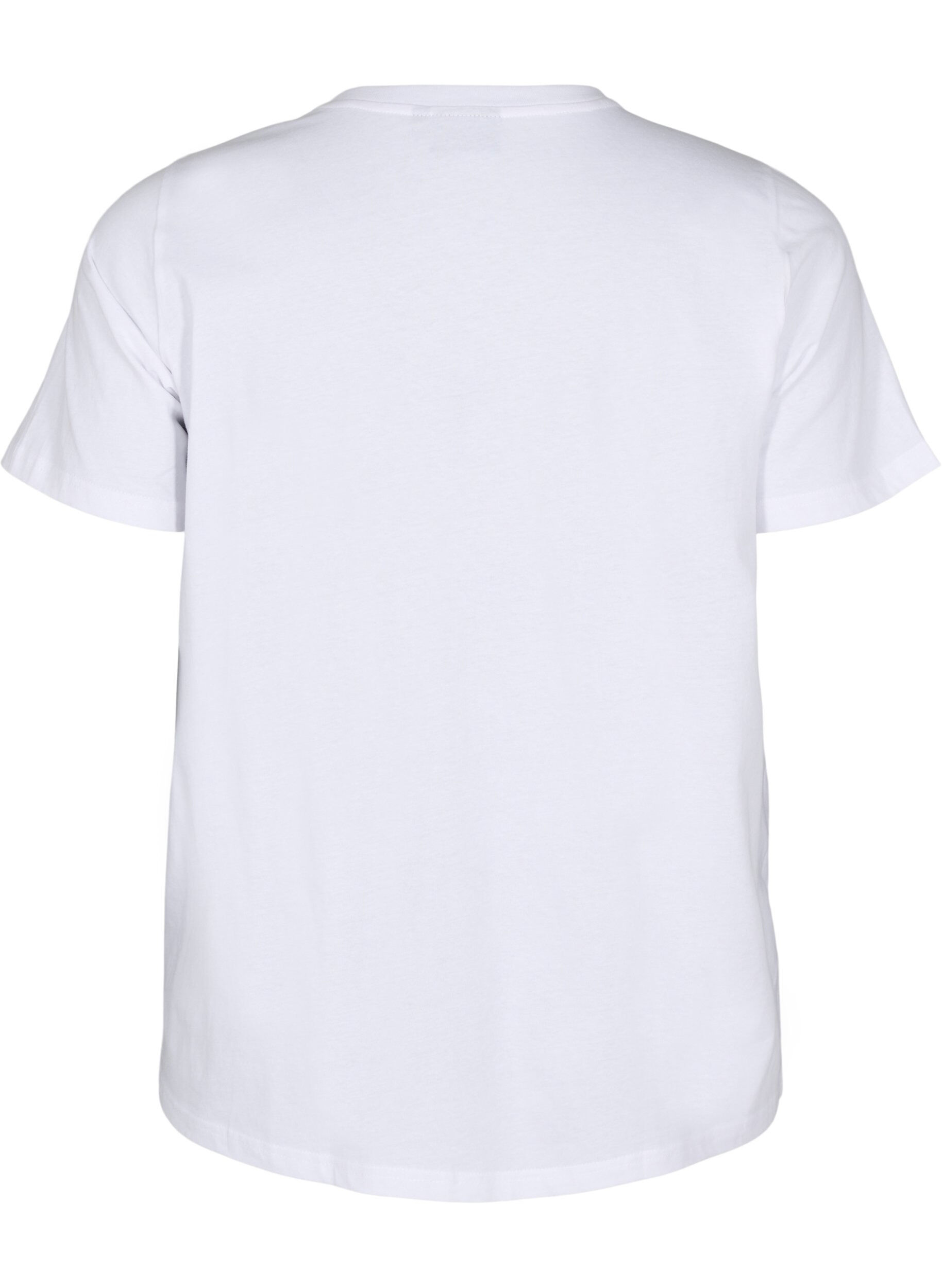 Zizzi T-shirt avec poche sur la poitrine, Blanc, Packshot image number 1