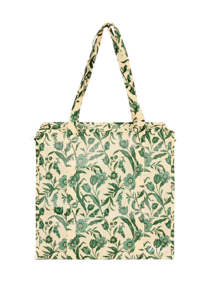 Sac de magasinage avec fermeture &eacute;clair, Vert, Packshot image number 1