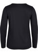 Top basique uni en coton, Solid Black, Packshot image number 1