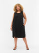 Robe midi sans manches en coton, Black, Model image number 2