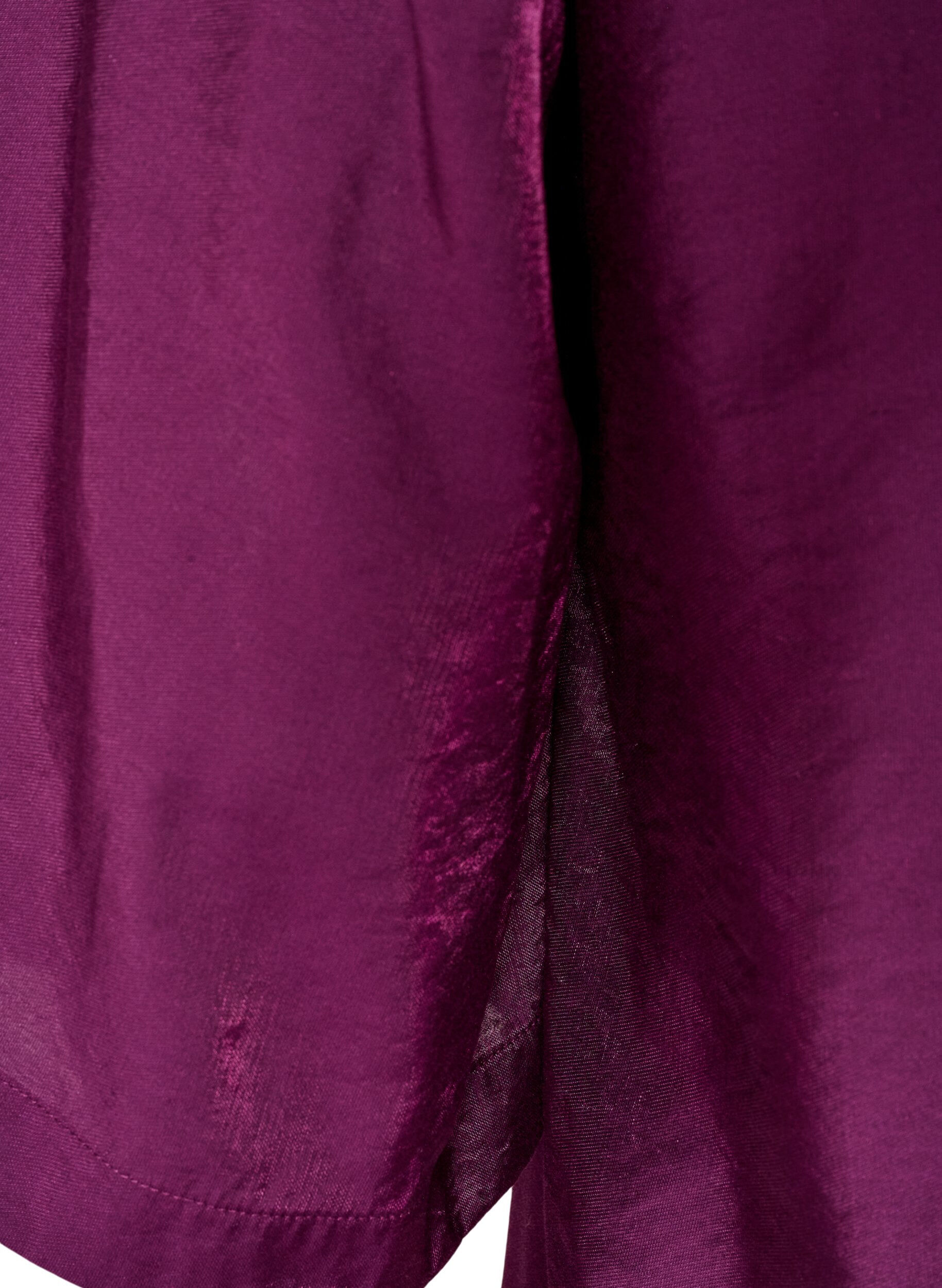 ZizziTunique brillante avec col en V et manches 3/4, Violet, Packshot image number 3