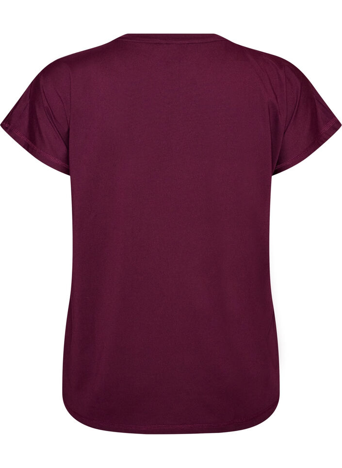 Loose training t-shirt with V-neck, Violet, Packshot image number 1