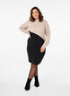 Robe colorblock à col montant, Black w. P.Cashmere, Model image number 0
