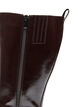 Botte haute &agrave; l'aspect l&eacute;g&egrave;rement craquel&eacute;, Marron, Packshot image number 3