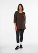 Sports top with 3/4 sleeves, Marron, Model image number 1