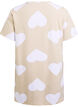 Long tee-shirt de nuit en mélange de modal et avec des coeurs, Beige, Packshot image number 1