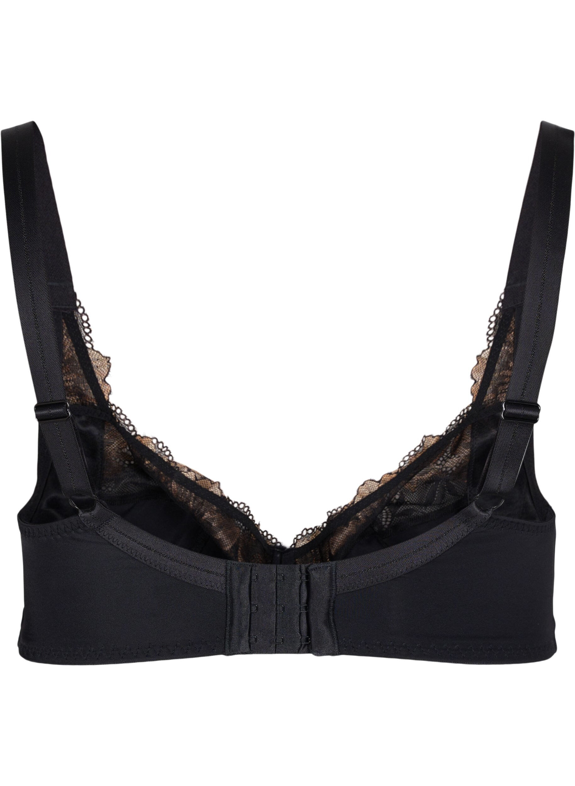Zizzi Soutien-gorge &agrave; armatures en dentelle, Black, Packshot image number 1