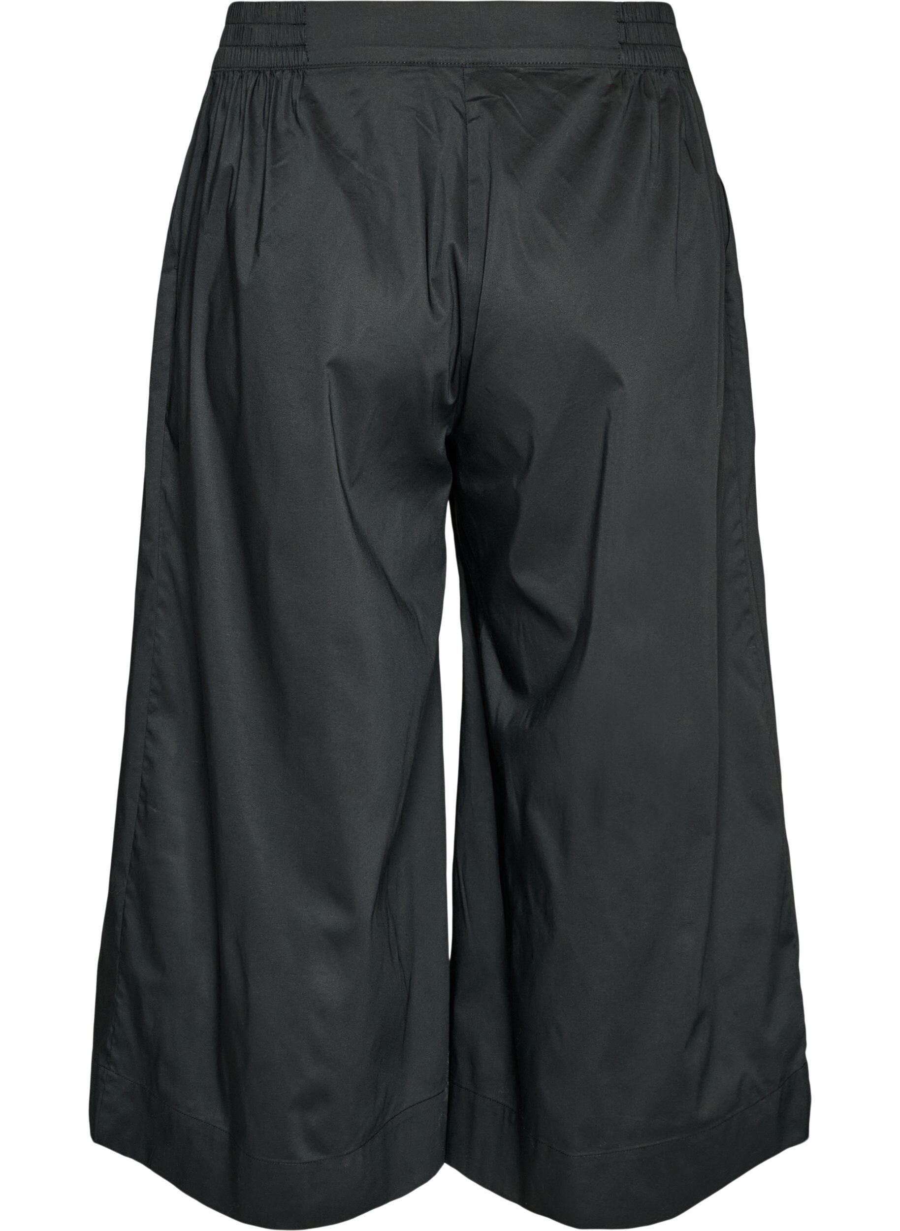 ZizziJupe-culotte avec ceinture &eacute;lastique et jambes amples, Noir, Packshot image number 1