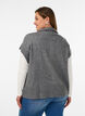 Strickweste mit hohem Kragen und Rei&szlig;verschluss, Grau, Model image number 2