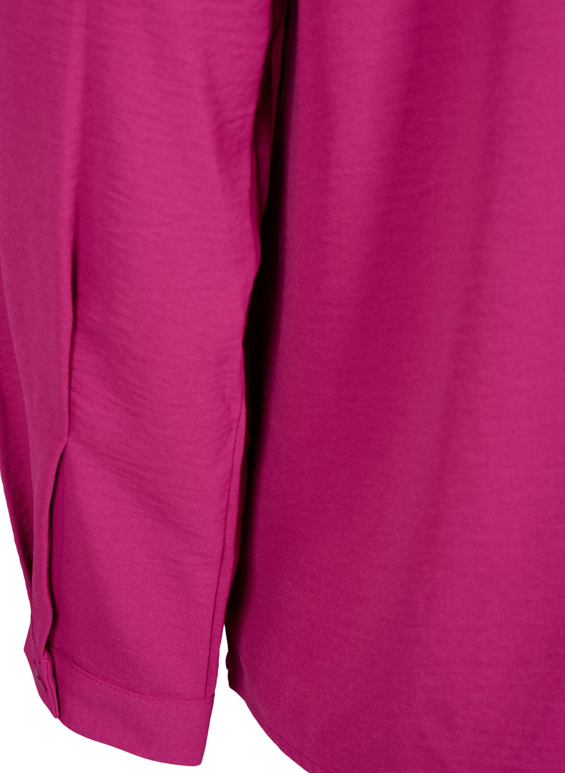 Zizzi Lang&auml;rmelige Bluse mit Spitzendetail, Festival Fuchsia, Packshot image number 3