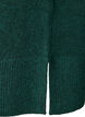 Gestricktes Minikleid mit gewelltem Saum und Schlitzen, Gr&uuml;n, Packshot image number 3