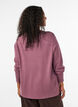 Blouse en maille avec un col rond, Rose, Model image number 2