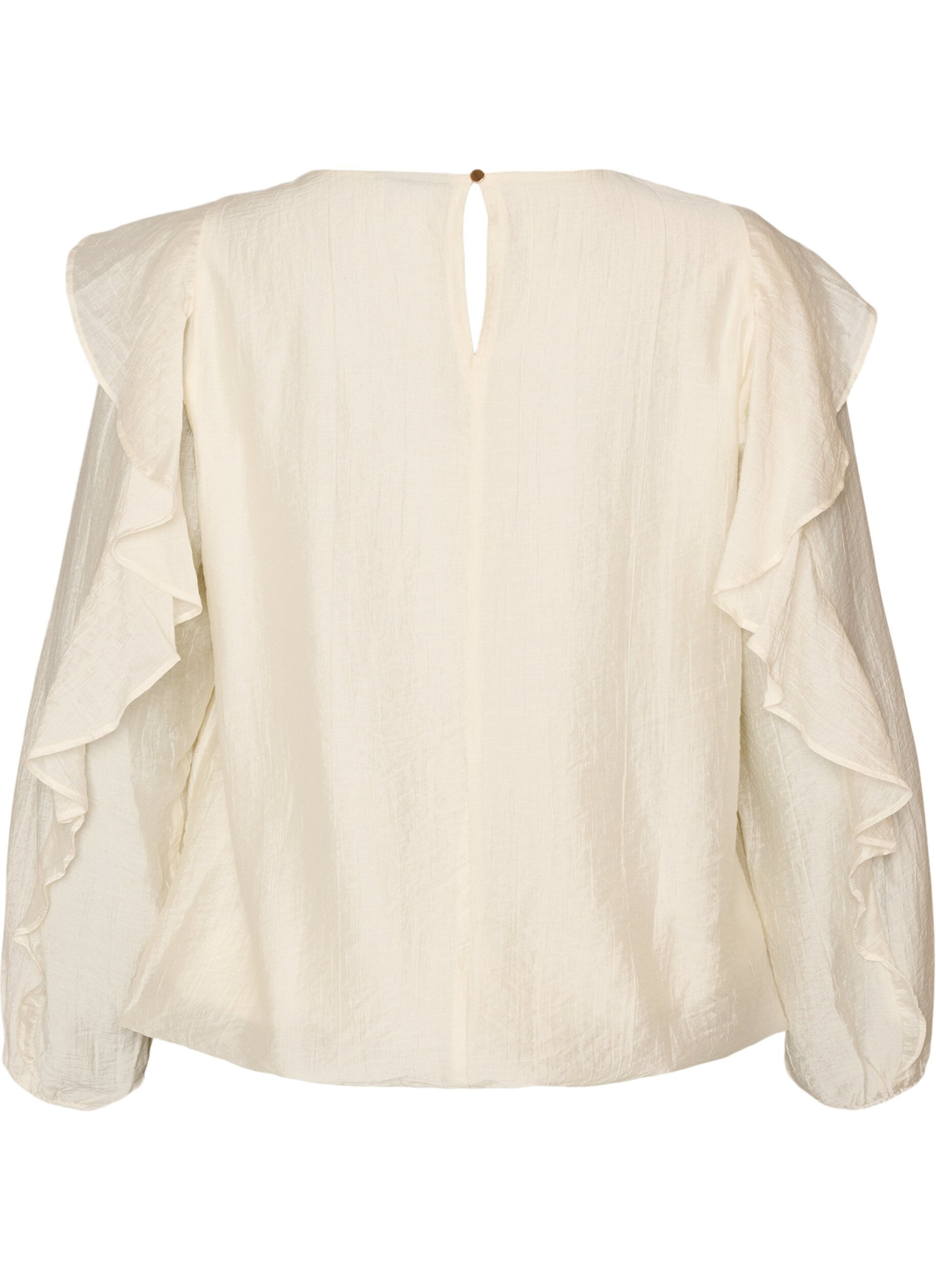 ZizziBlouse avec volants et coupe ballon, Vanille, Packshot image number 1