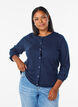 Cardigan mit runden Kn&ouml;pfen, Blau, Model image number 0
